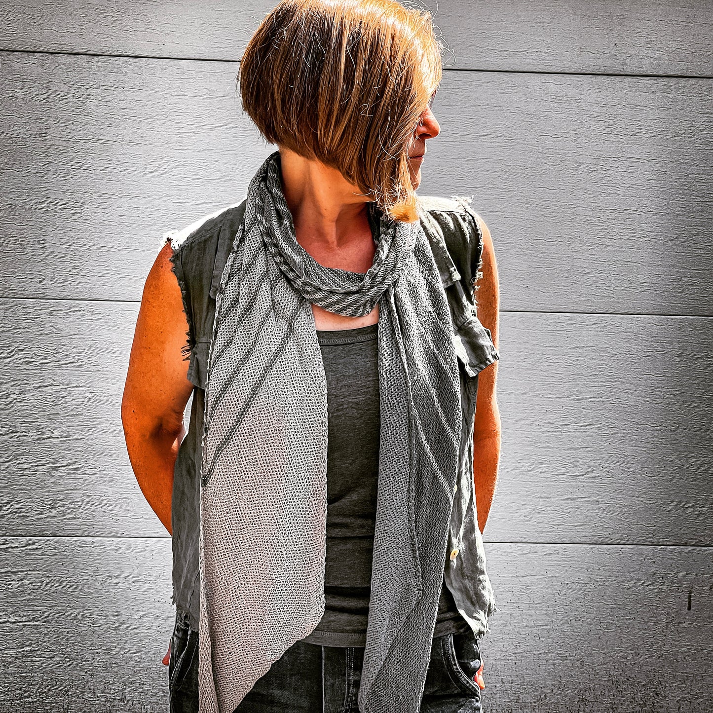 In a New York Minute Linen Scarf